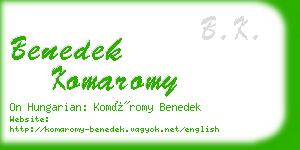 benedek komaromy business card